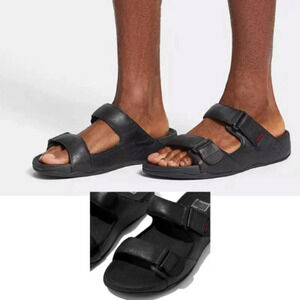 FitFlop Gogh Moc Mens Adjustable Leather Slides